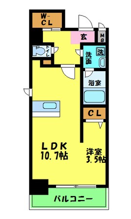 心斎橋駅 徒歩3分 5階の物件間取画像